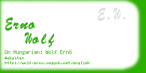 erno wolf business card